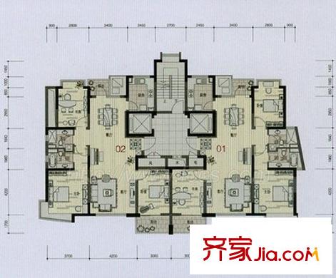 元一美邦國際 3室 戶型圖