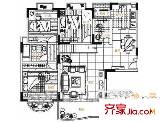 學林雅苑 4室 戶型圖