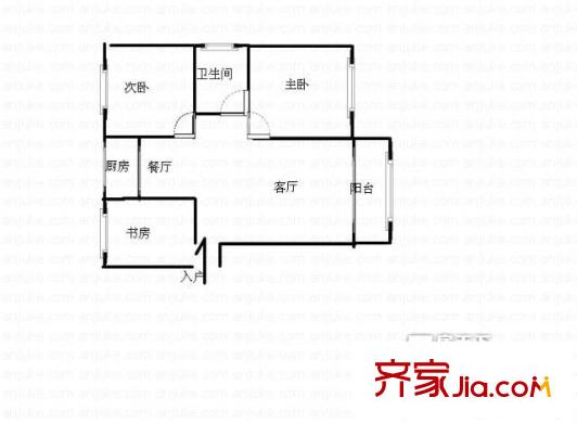學林雅苑 3室 戶型圖