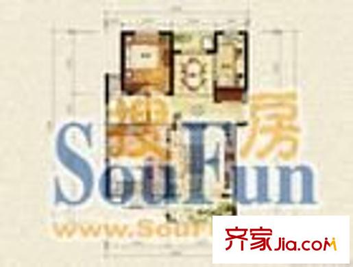 長(zhǎng)安薩爾斯堡 2室 戶型圖