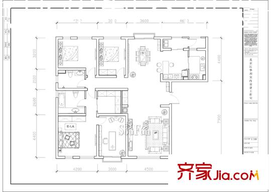 望湖城紫桂苑 3室 戶型圖
