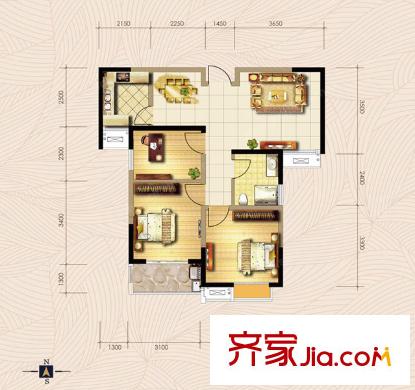 望湖嘉苑 3室 戶型圖