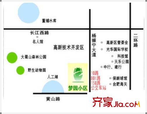 夢園小區(qū)交通圖