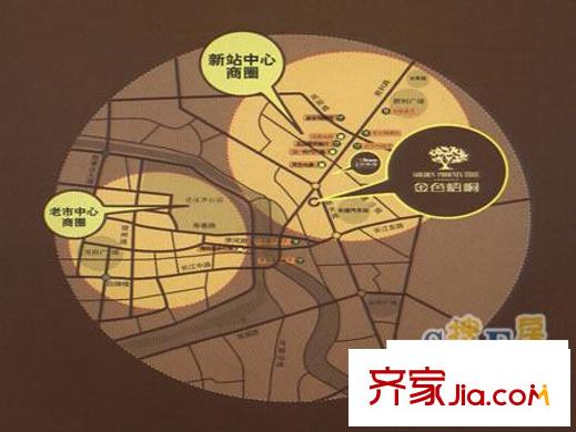 金色梧桐交通圖區(qū)位圖