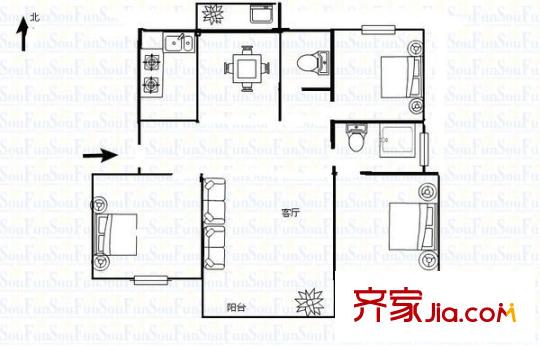 夢園小區(qū) 4室 戶型圖