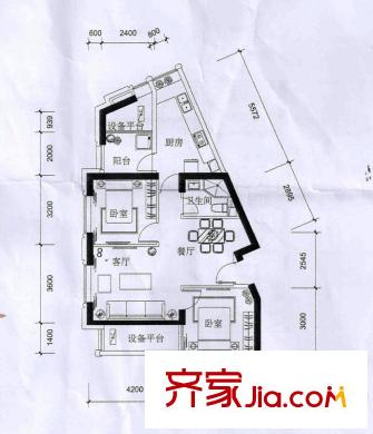 金色梧桐 3室 戶型圖