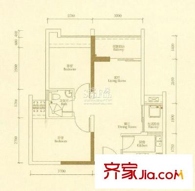 新華U閣 2室 戶型圖