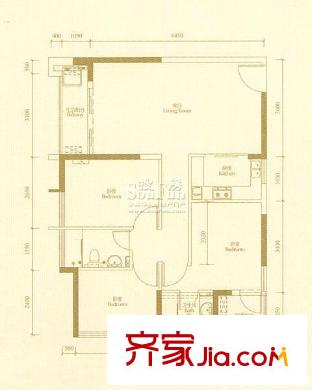 新華U閣 3室 戶型圖