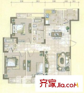 鄉(xiāng)村花園南艷灣 4室 戶型圖