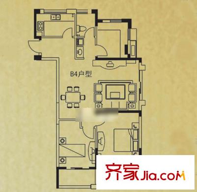 翰林雅居 2室 戶型圖