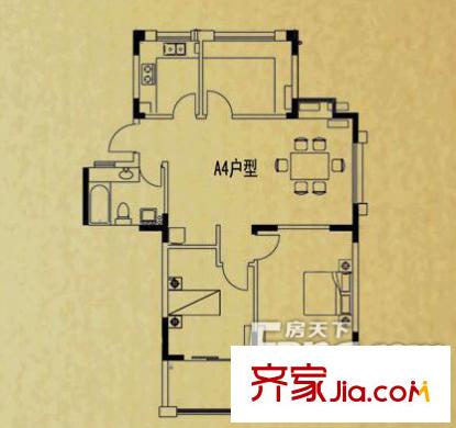 翰林雅居 2室 戶型圖