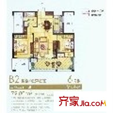 麗陽蘭庭 2室 戶型圖