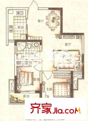 麗陽蘭庭 2室 戶型圖