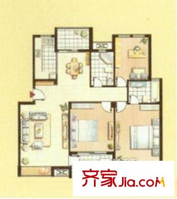 翰林雅居 3室 戶型圖