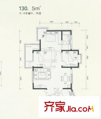 翰林雅居 3室 戶型圖