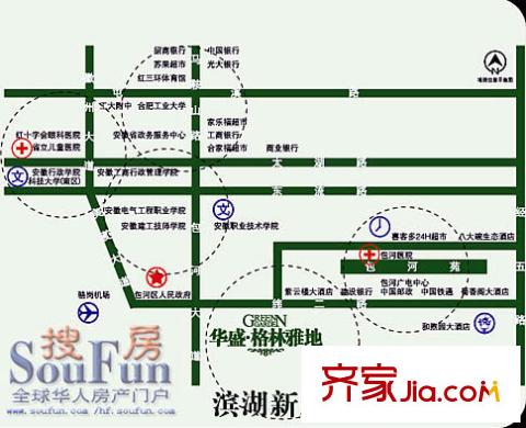 格林雅地沃府交通圖