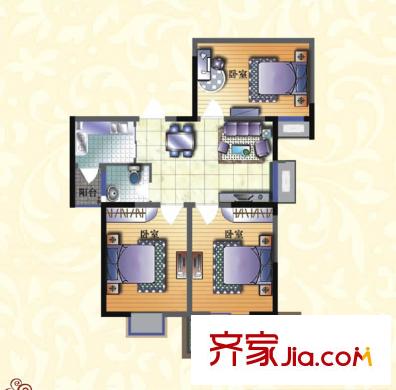 眾力登云庭 3室 戶型圖