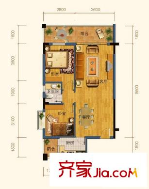 龍鳳嘉園 3室 戶型圖
