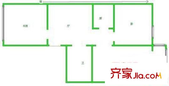 龍鳳嘉園 3室 戶型圖