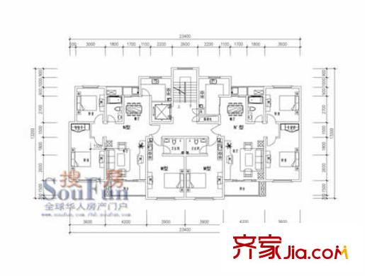 國軒K西嘉戶型圖N、N’、M戶型 2室2廳1衛(wèi)1廚
