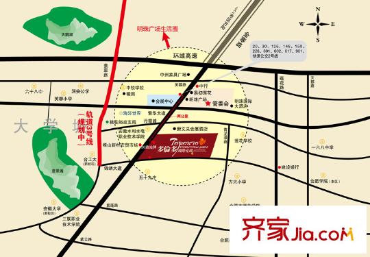 多倫多國際花園區(qū)位圖