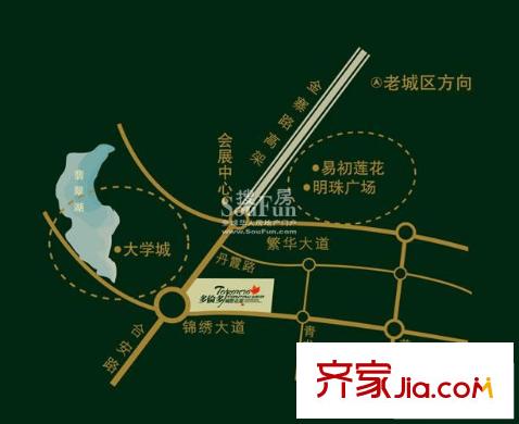 多倫多國際花園交通圖