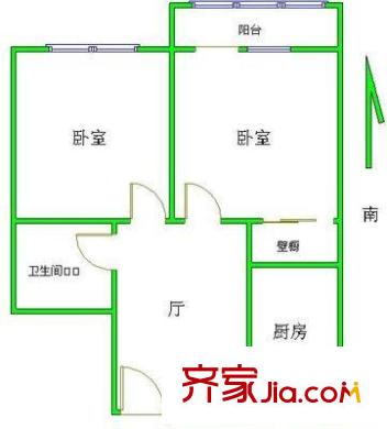 金鳥花園 2室 戶型圖