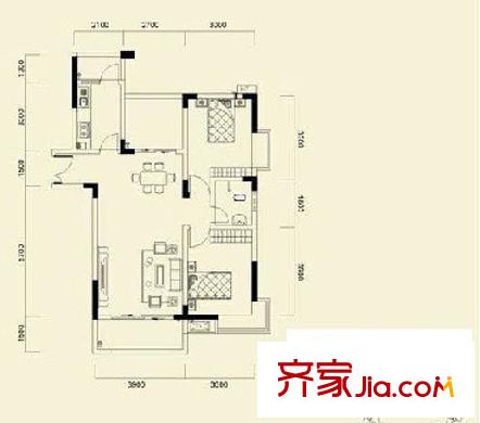 金鳥花園 2室 戶型圖