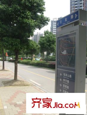 三盛頤景園配套圖道路指示牌