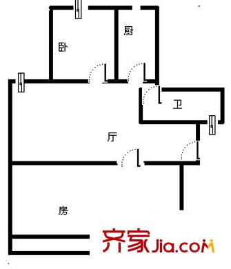 博威香檳小鎮(zhèn) 2室 戶型圖