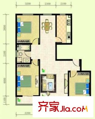 博威香檳小鎮(zhèn) 3室 戶型圖
