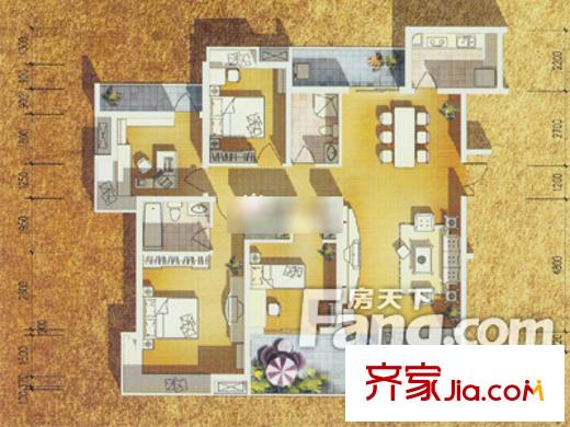 華潤瀾溪鎮(zhèn) 4室 戶型圖