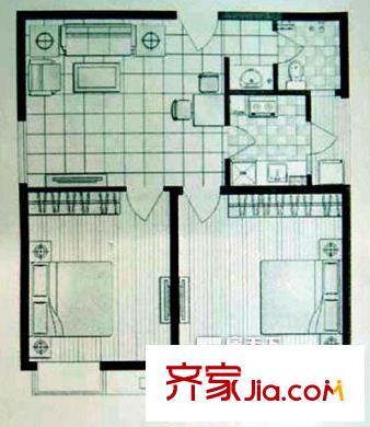 創(chuàng)智廣場(chǎng) 2室 戶型圖