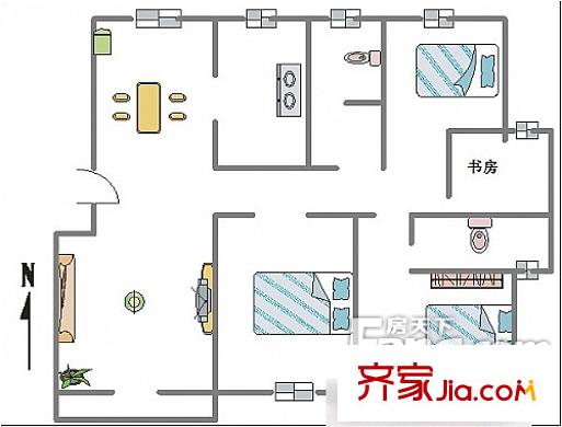 鳳凰城家家景園 4室 戶型圖