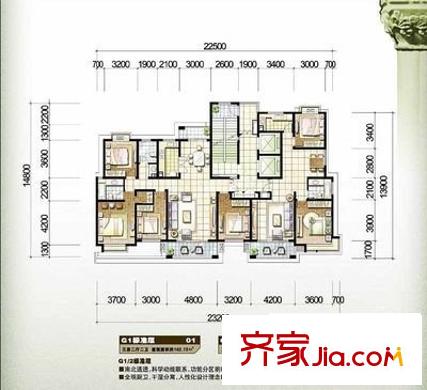 國際花都雛菊苑 4室 戶型圖