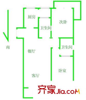 創(chuàng)智廣場(chǎng) 2室 戶型圖