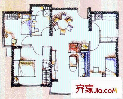 暢園新村 3室 戶型圖