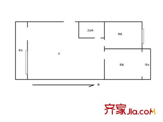 東?；▓@ 2室 戶型圖