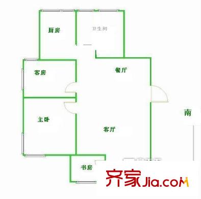 東?；▓@ 3室 戶型圖