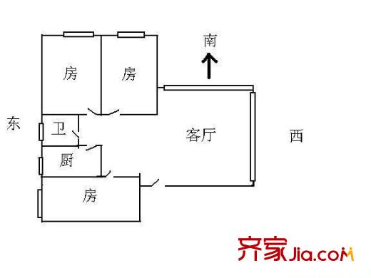 安高城市天地 3室 戶型圖