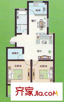 金水灣花園 2室 戶型圖