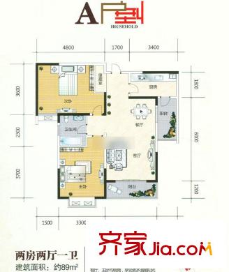 金水灣花園 2室 戶型圖