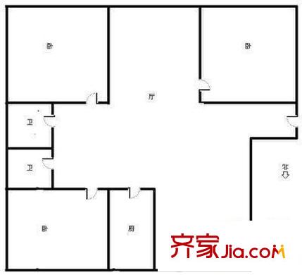 南艷濱湖時光 3室 戶型圖