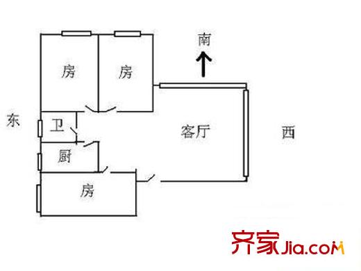 南艷濱湖時光 3室 戶型圖
