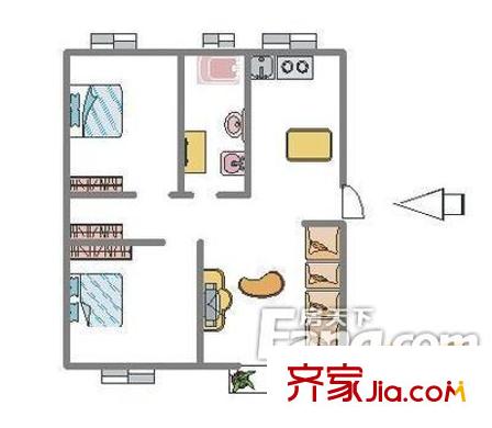 金水灣花園 2室 戶型圖
