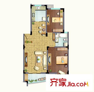 金水灣花園 2室 戶型圖
