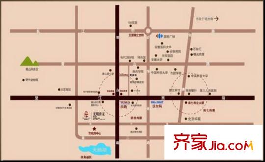 華邦光明世家交通圖區(qū)位圖