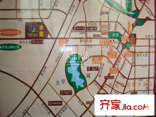 東冠繁華逸城交通圖區(qū)位圖