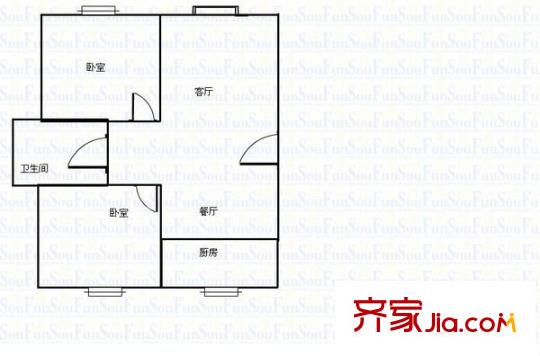 帝豪?星港灣 2室 戶型圖