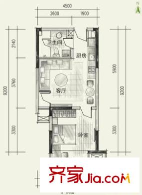 翡翠園 3室 戶型圖